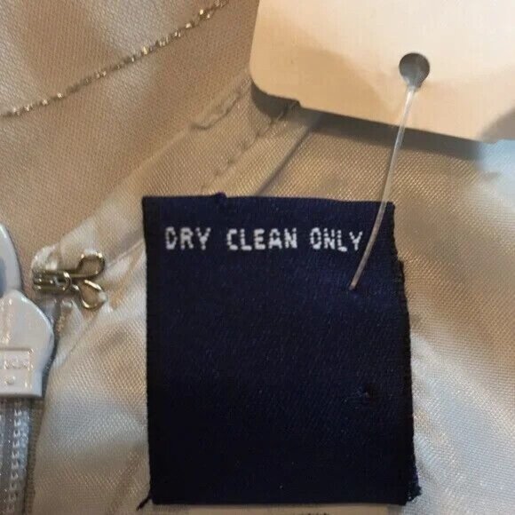 NWT GAP Dress Silver Metallic Embroidery Double V Neck & Back Size 12 - Picture 5 of 6